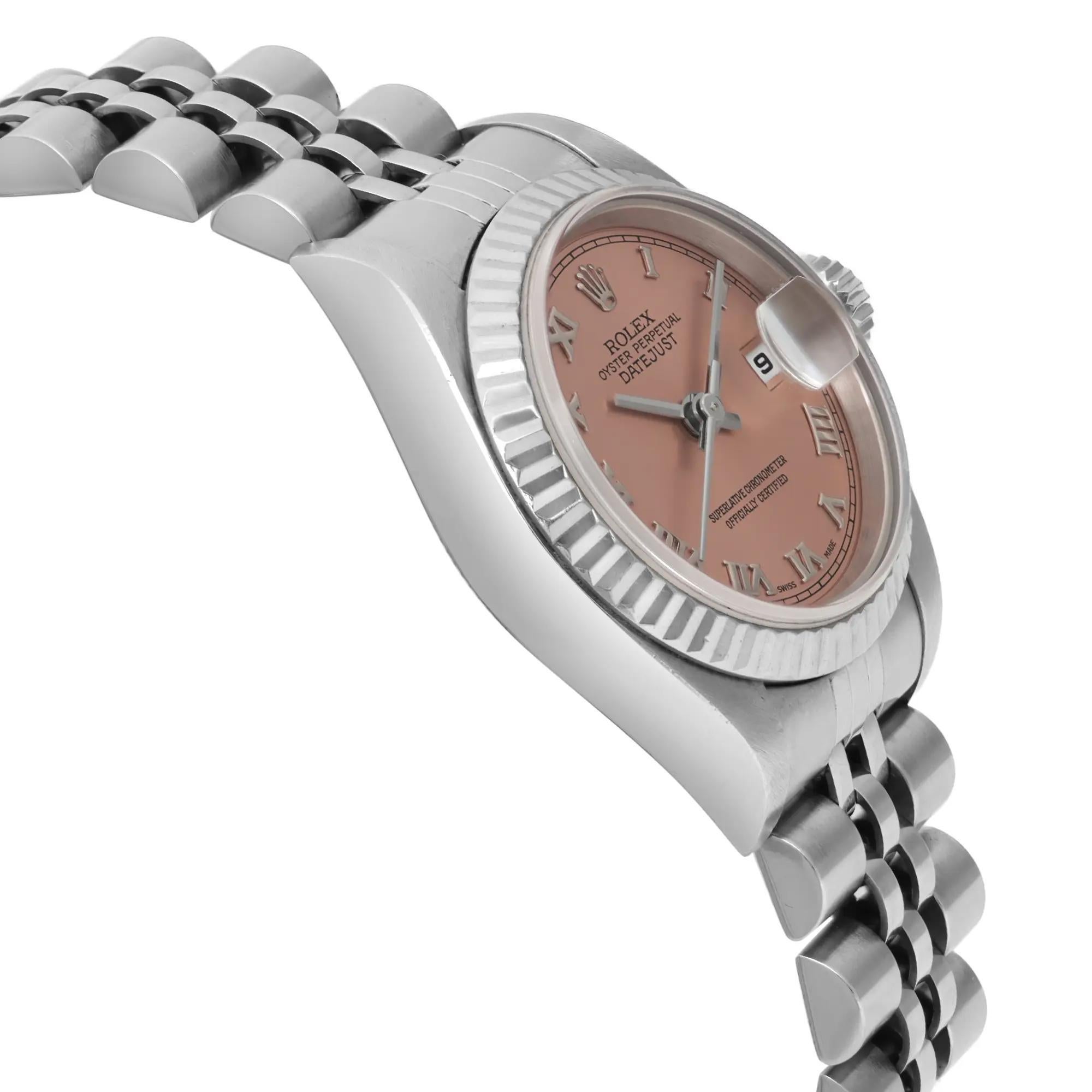 Women's Rolex Datejust 26 Steel Pink Dial Jubilee Automatic Ladies Watch 79174