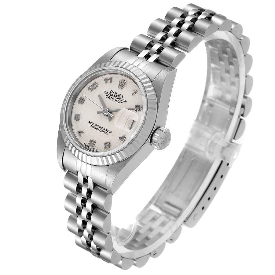 Women's Rolex Datejust 26 Steel White Gold Anniversary Dial Ladies Watch 69174 For Sale