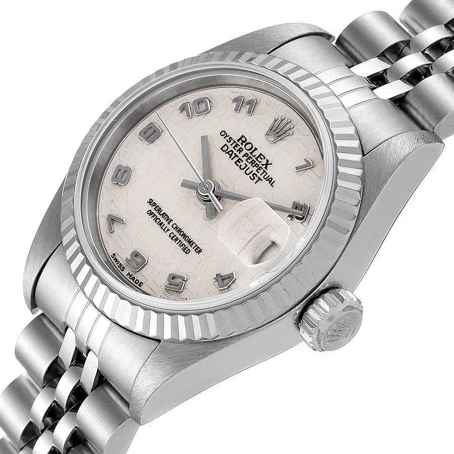 Rolex Datejust 26 Steel White Gold Anniversary Dial Ladies Watch 69174 1