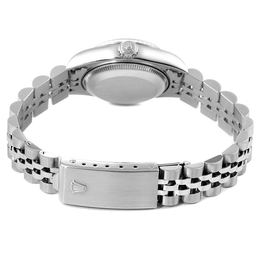 Rolex Datejust 26 Steel White Gold Anniversary Dial Ladies Watch 69174 For Sale 5