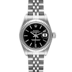 lady datejust 26 black dial Rolex Datejust 26 Steel White Gold Black Dial Ladies Watch 79174