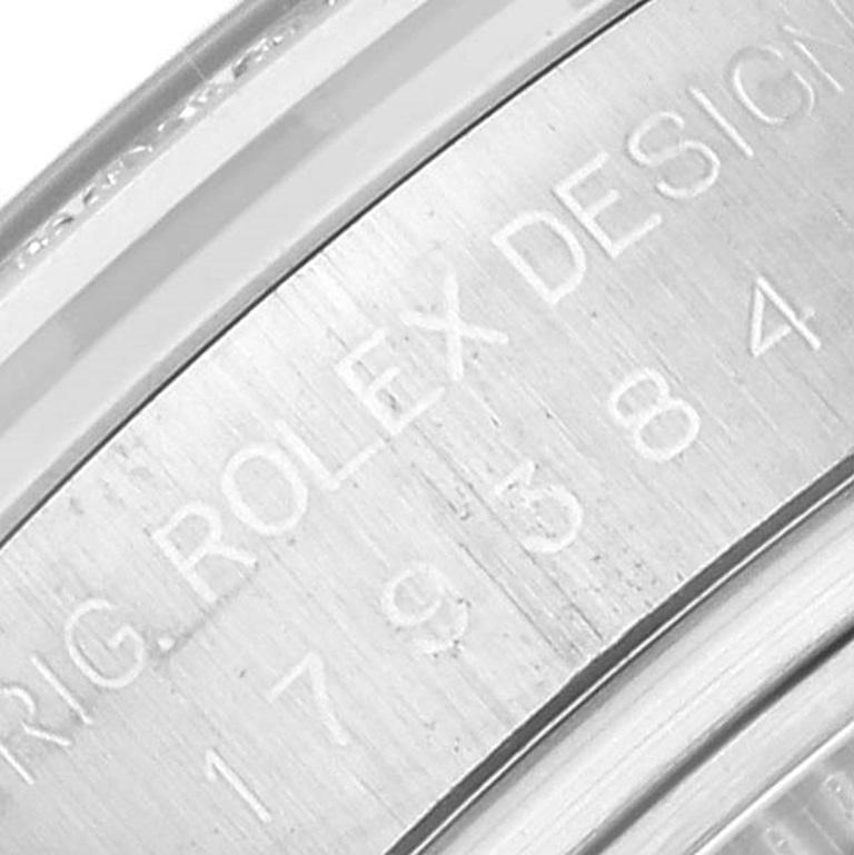 Rolex Montre Datejust 26 en acier, or blanc et diamants pour femmes 179384 Boîte Card Excellent état - En vente à Atlanta, GA