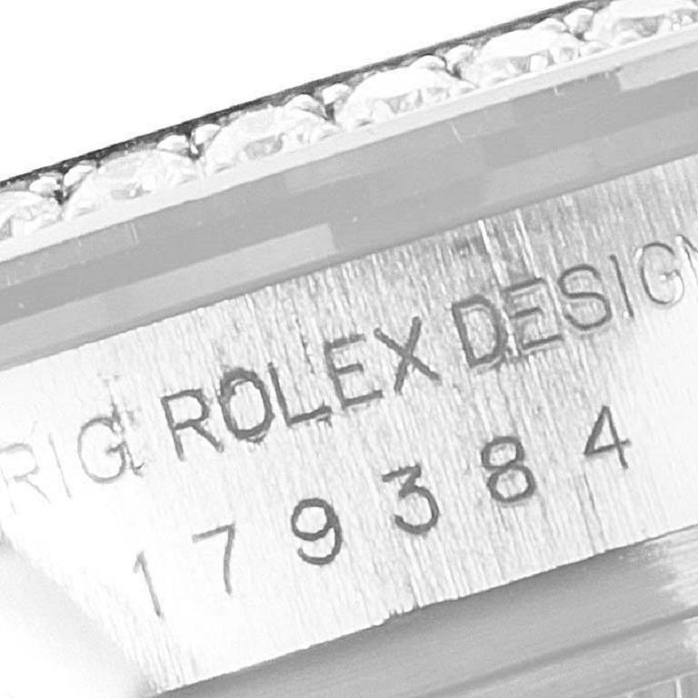 Rolex Datejust 26 Steel White Gold Diamond Ladies Watch 179384 Box Card 1