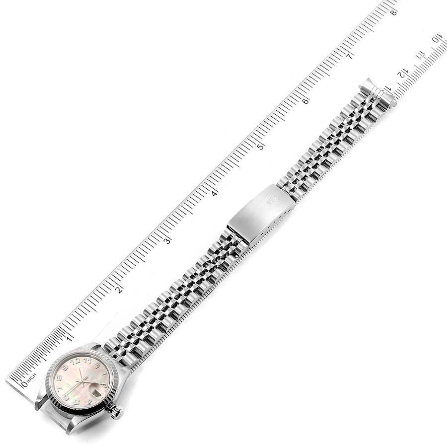 Rolex Datejust 26 Steel White Gold Mother of Pearl Ladies Watch 79174 Box For Sale 6