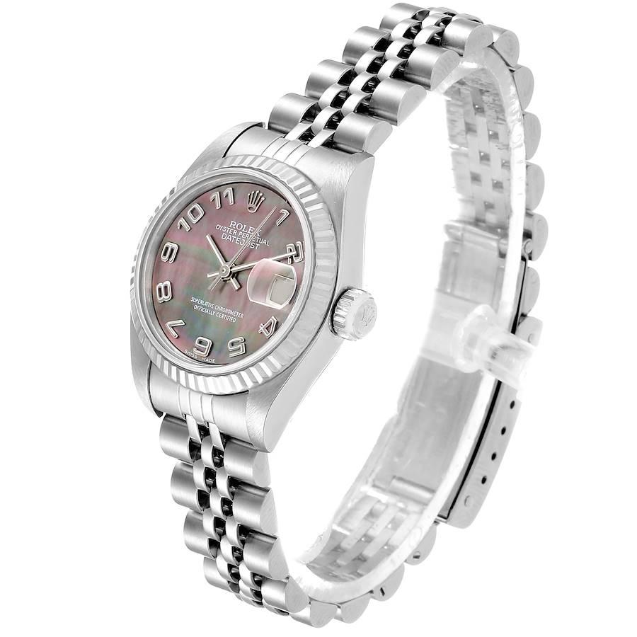 Women's Rolex Datejust 26 Steel White Gold Mother of Pearl Ladies Watch 79174 Box For Sale