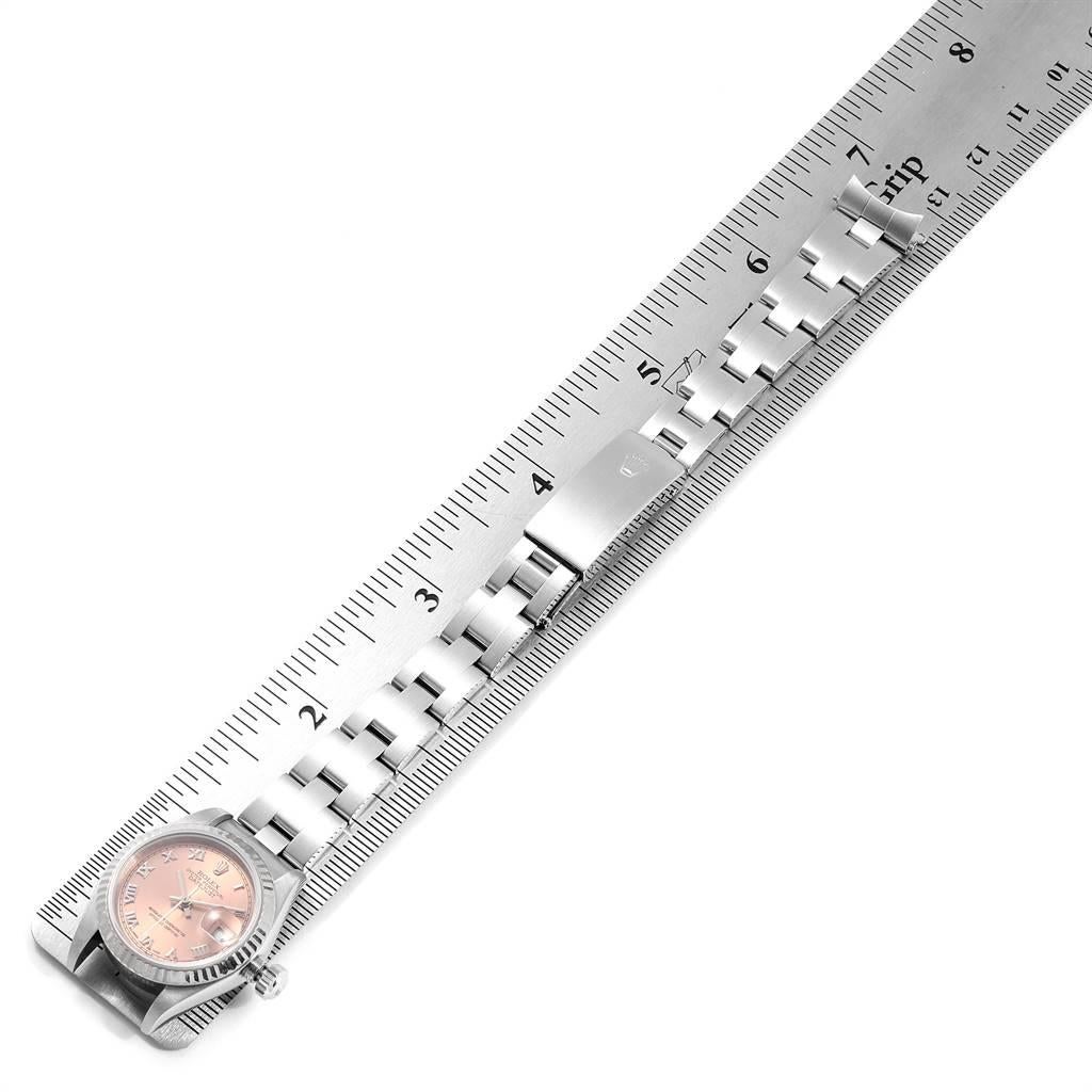 Rolex Datejust 26 Steel White Gold Salmon Dial Ladies Watch 79174 For Sale 6