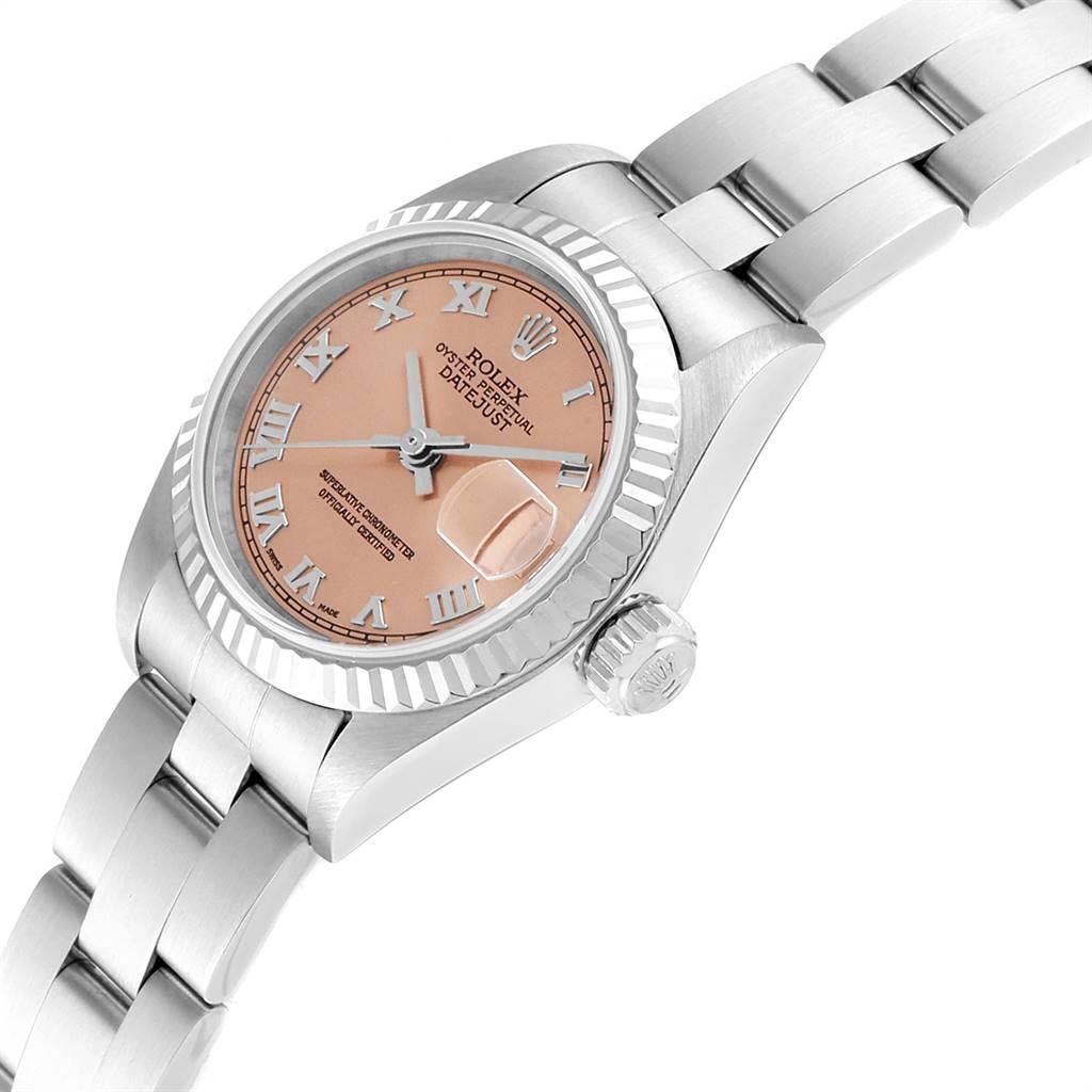 Rolex Datejust 26 Steel White Gold Salmon Dial Ladies Watch 79174 For Sale 1