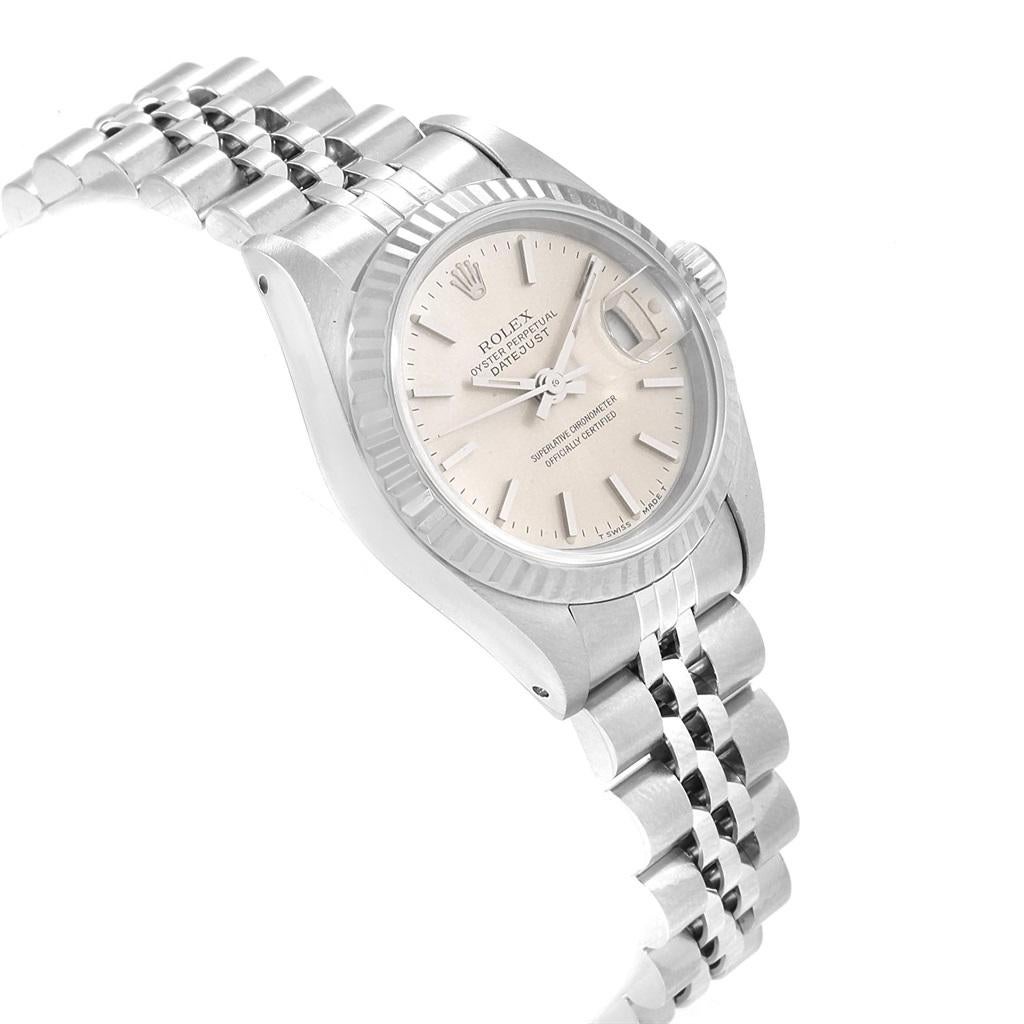 Rolex Datejust 26 Steel White Gold Silver Dial Ladies Watch 69174 3