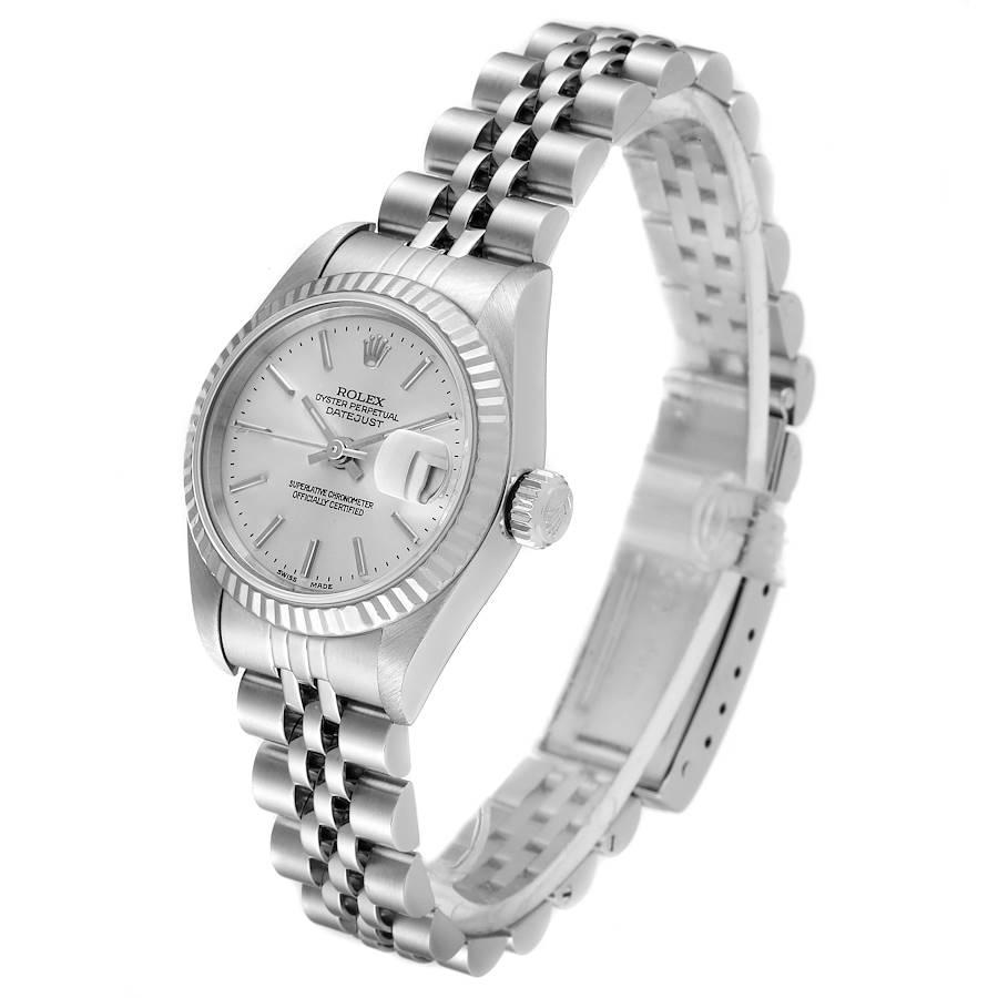 Women's Rolex Datejust 26 Steel White Gold Silver Dial Ladies Watch 79174 For Sale