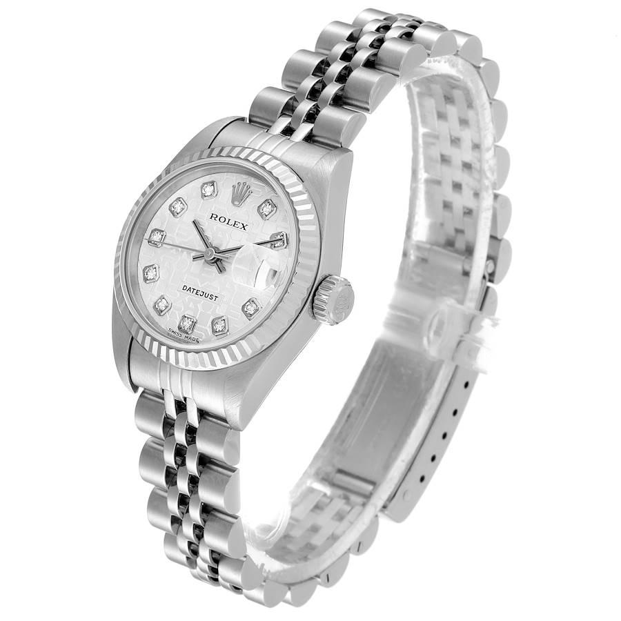 Women's Rolex Datejust 26 Steel White Gold Silver Dial Ladies Watch 79174 For Sale