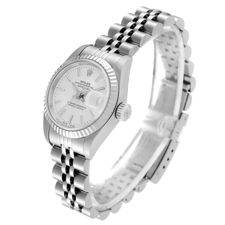 Women's Rolex Datejust 26 Steel White Gold Silver Dial Ladies Watch 79174 For Sale