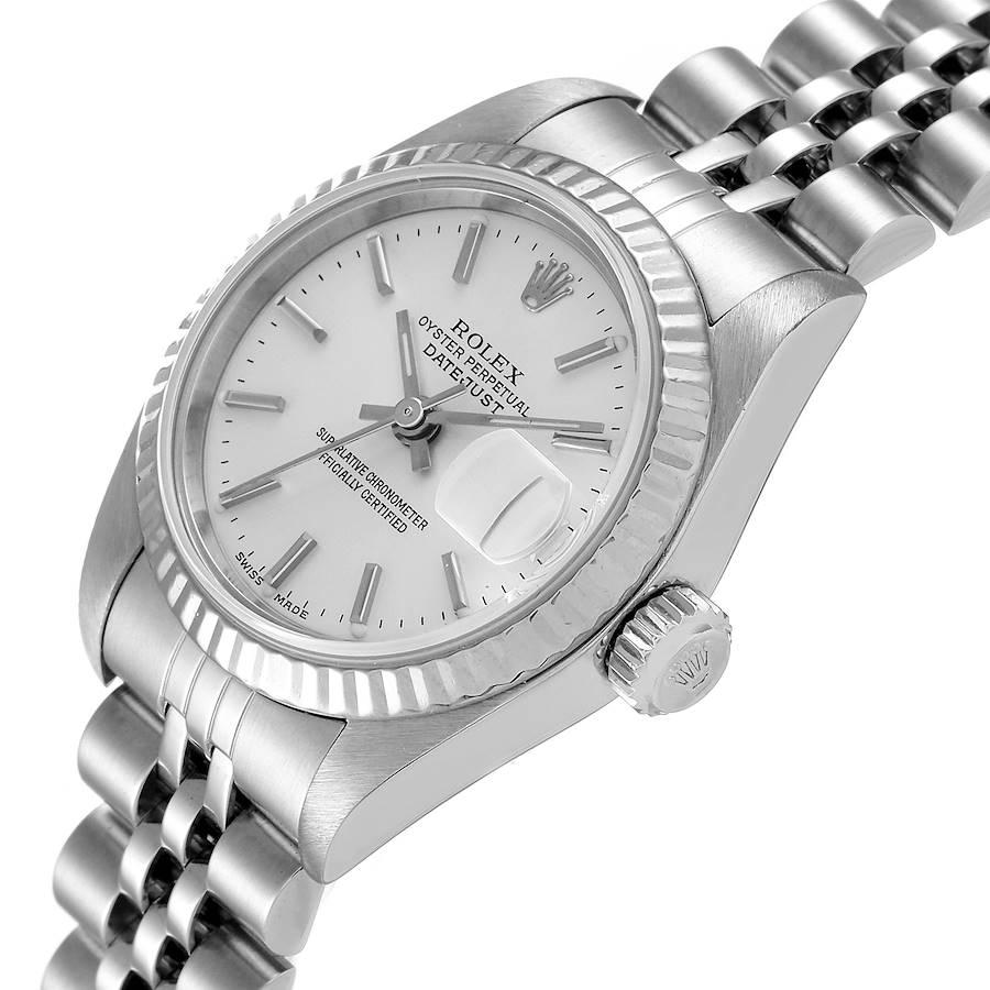 Rolex Datejust 26 Steel White Gold Silver Dial Ladies Watch 79174 1
