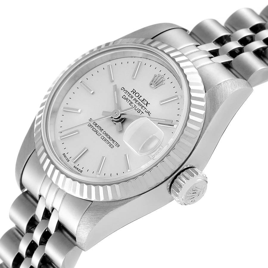Rolex Datejust 26 Steel White Gold Silver Dial Ladies Watch 79174 For Sale 1