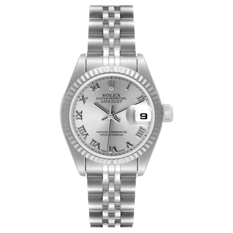 Rolex Datejust 26 Steel White Gold Silver Dial Ladies Watch 179174 For