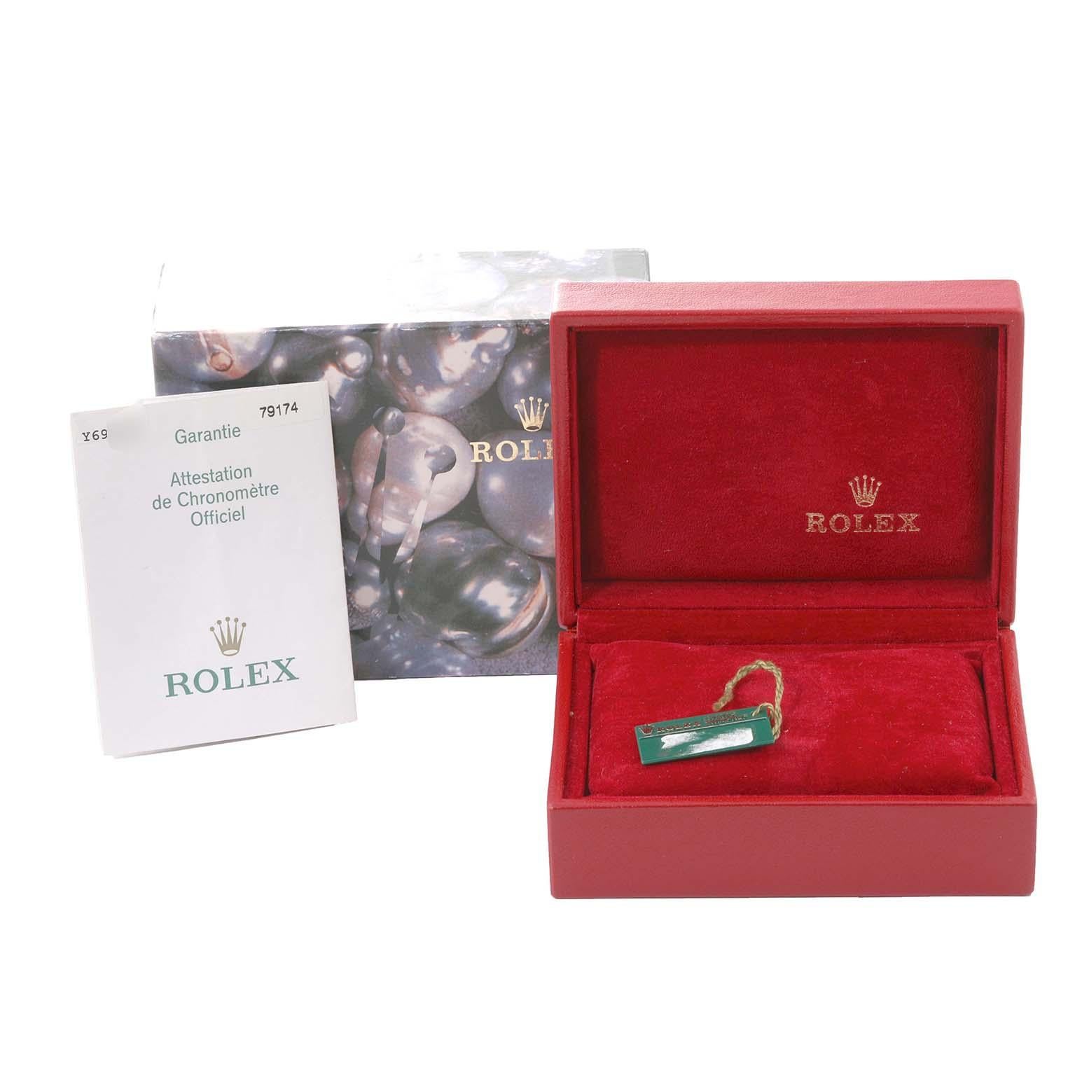 Rolex Montre Datejust 26 en acier, or blanc et cadran tapisserie pour femme 79174 avec boîte et papiers d'origine 2