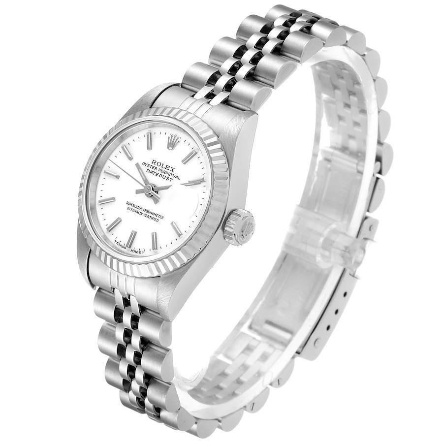 Women's Rolex Datejust 26 Steel White Gold White Dial Ladies Watch 69174