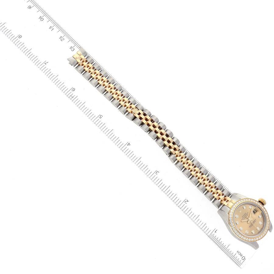 Rolex Datejust 26 Steel Yellow Gold Diamond Bezel Ladies Watch 179383 3