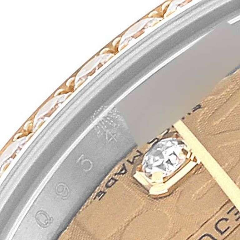 Rolex Datejust 26 Steel Yellow Gold Diamond Bezel Ladies Watch 179383 1
