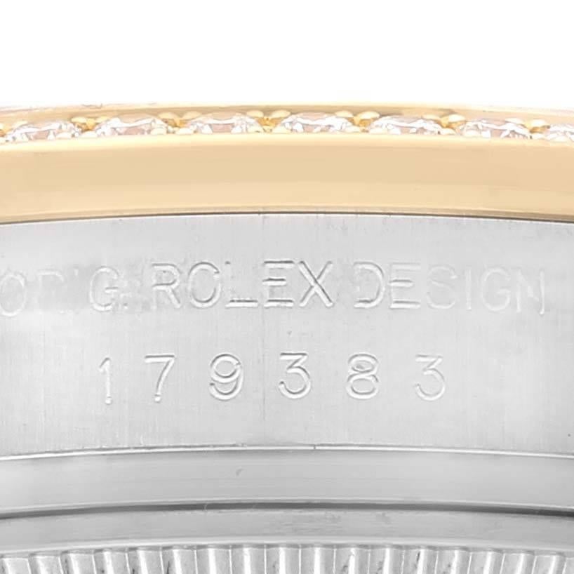 Women's Rolex Datejust 26 Steel Yellow Gold Diamond Bezel Ladies Watch 179383