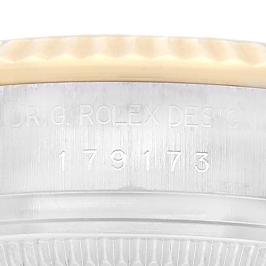 Rolex Montre Datejust 26 en acier avec cadran en or jaune et diamants, pour femmes 179173 Excellent état - En vente à Atlanta, GA
