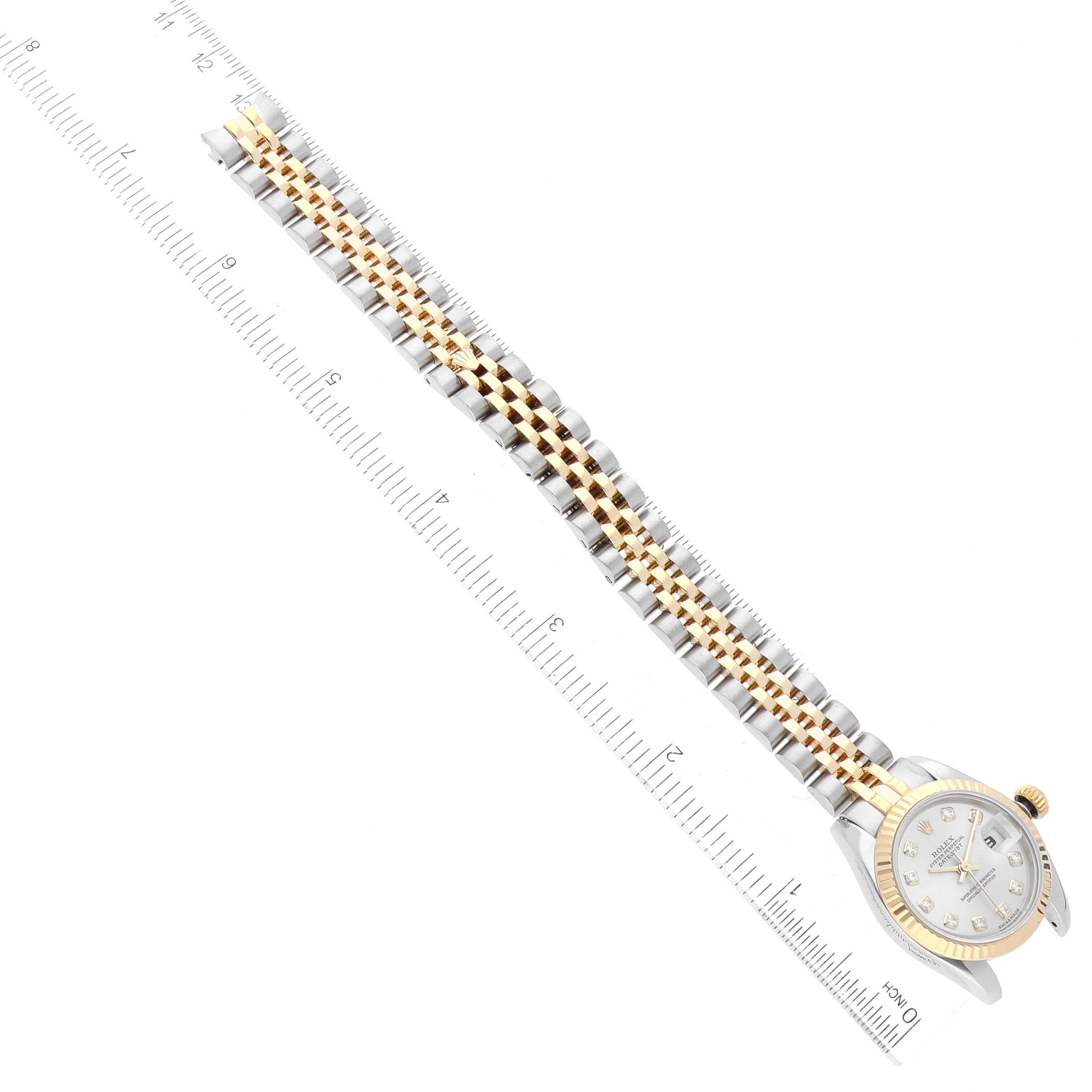 Rolex Datejust 26 Steel Yellow Gold Diamond Ladies Watch 179173 For Sale 6