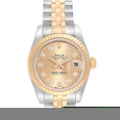 Rolex Datejust 26 Steel Yellow Gold Diamond Ladies Watch 179173