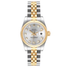 Rolex Datejust 26 Steel Yellow Gold Diamond Ladies Watch 179173