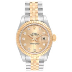 Rolex Datejust 26 Steel Yellow Gold Diamond Ladies Watch 179173