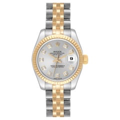 Rolex Montre Datejust 26 en acier, or jaune et diamants pour femmes 179173