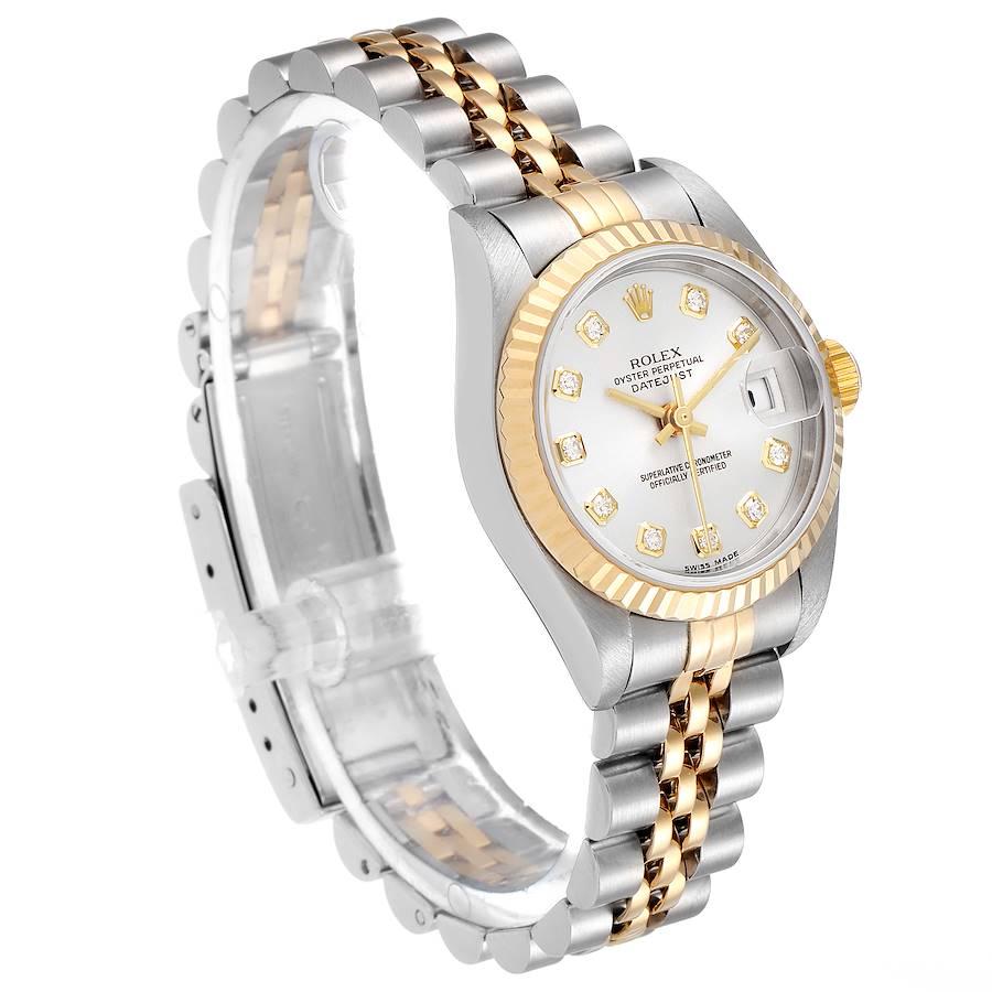 Rolex Datejust 26 Steel Yellow Gold Diamond Ladies Watch 79173 In Good Condition For Sale In Atlanta, GA