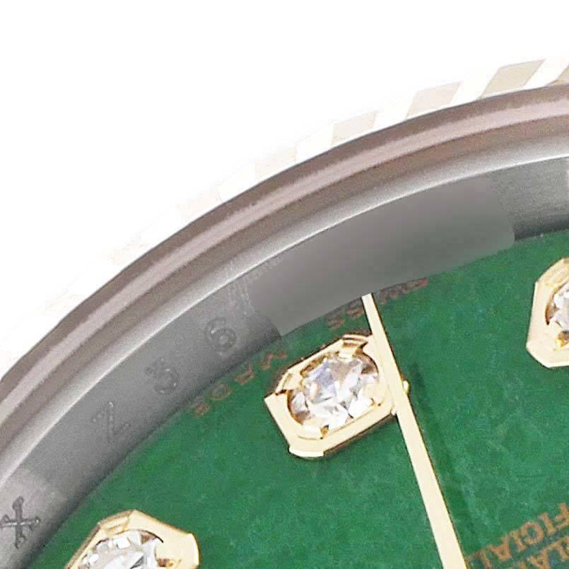 Rolex Datejust 26 Stahl Gelbgold Jade Diamant Zifferblatt Uhr 179173 Box Karte im Angebot 3