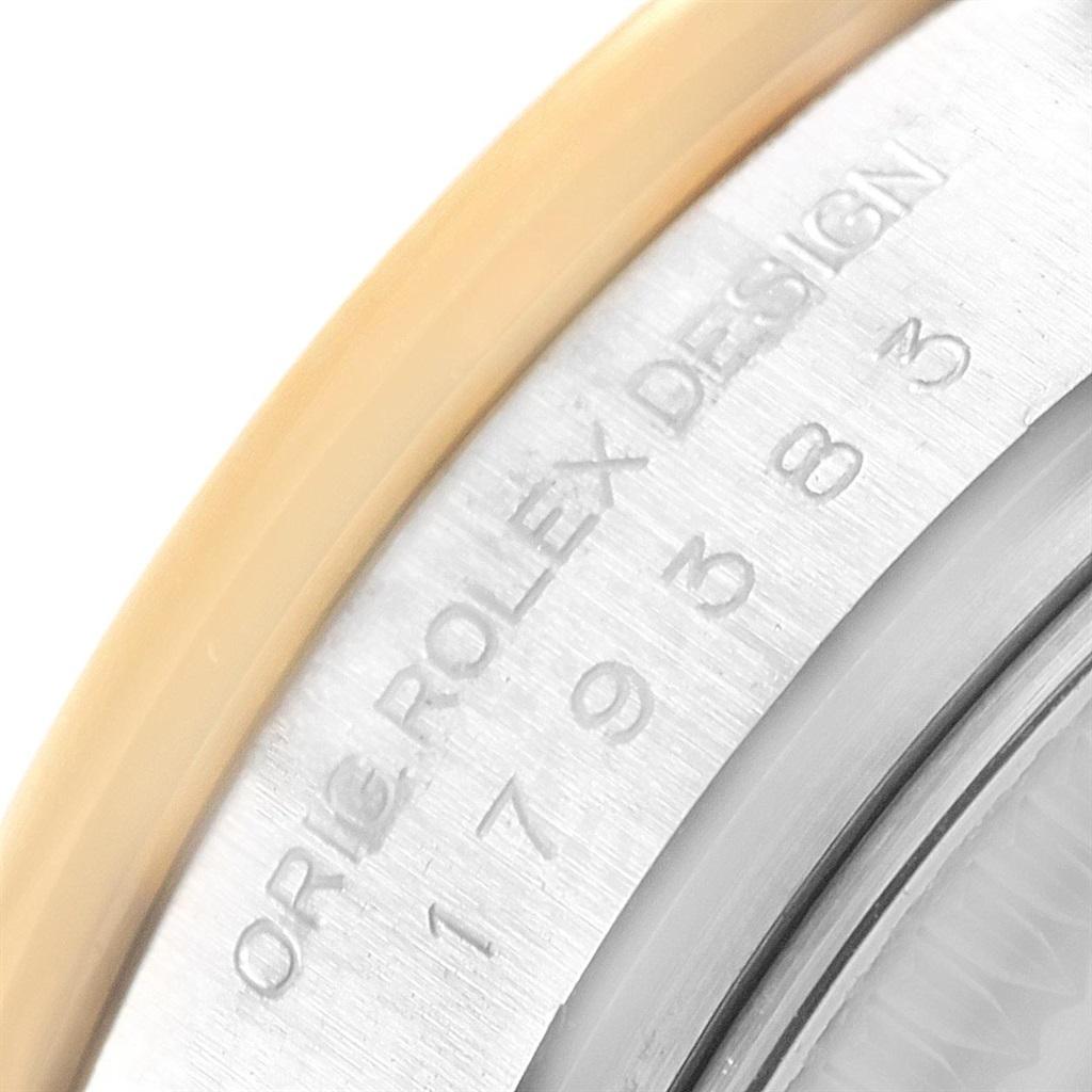 Rolex Datejust 26 Steel Yellow Gold MOP Diamond Watch 179383 Box Card For Sale 5