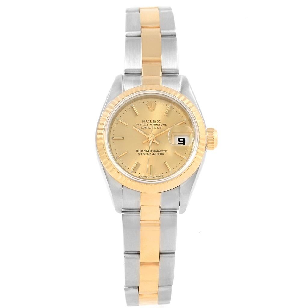 Rolex Datejust 26 Steel Yellow Gold Oyster Bracelet Ladies Watch 69173 5