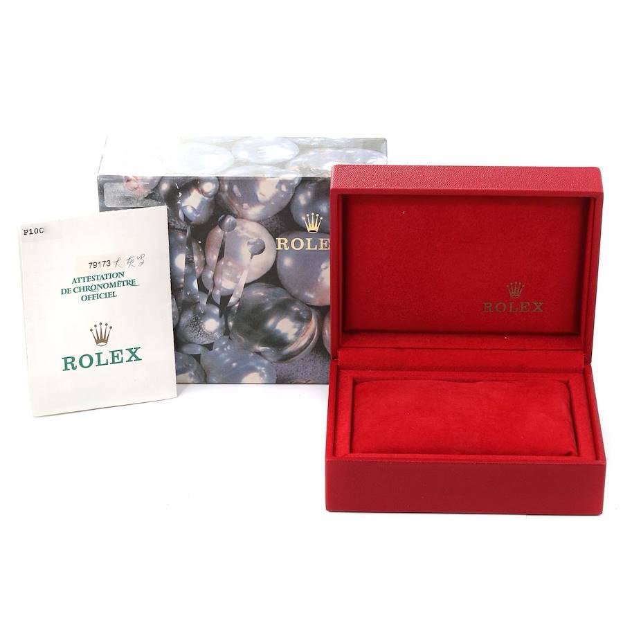 Rolex Datejust 26 Steel Yellow Gold Slate Dial Ladies Watch 79173 Box Papers For Sale 8