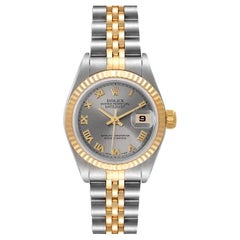 Rolex Datejust 26 Steel Yellow Gold Slate Dial Ladies Watch 79173