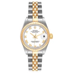 Rolex Datejust 26 Steel Yellow Gold White Roman Dial Watch 79173
