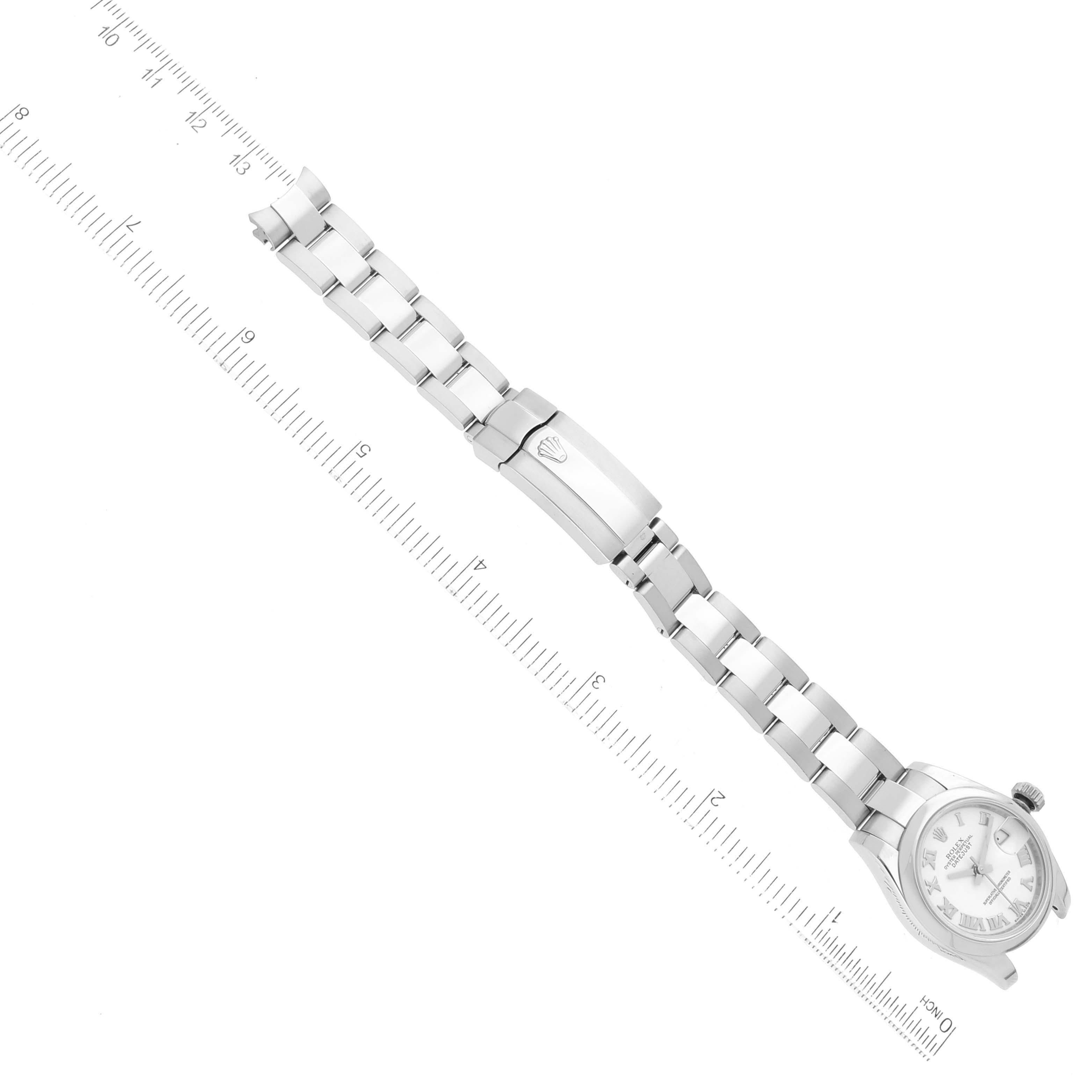 Rolex Datejust 26 White Dial Oyster Bracelet Steel Ladies Watch 179160 8