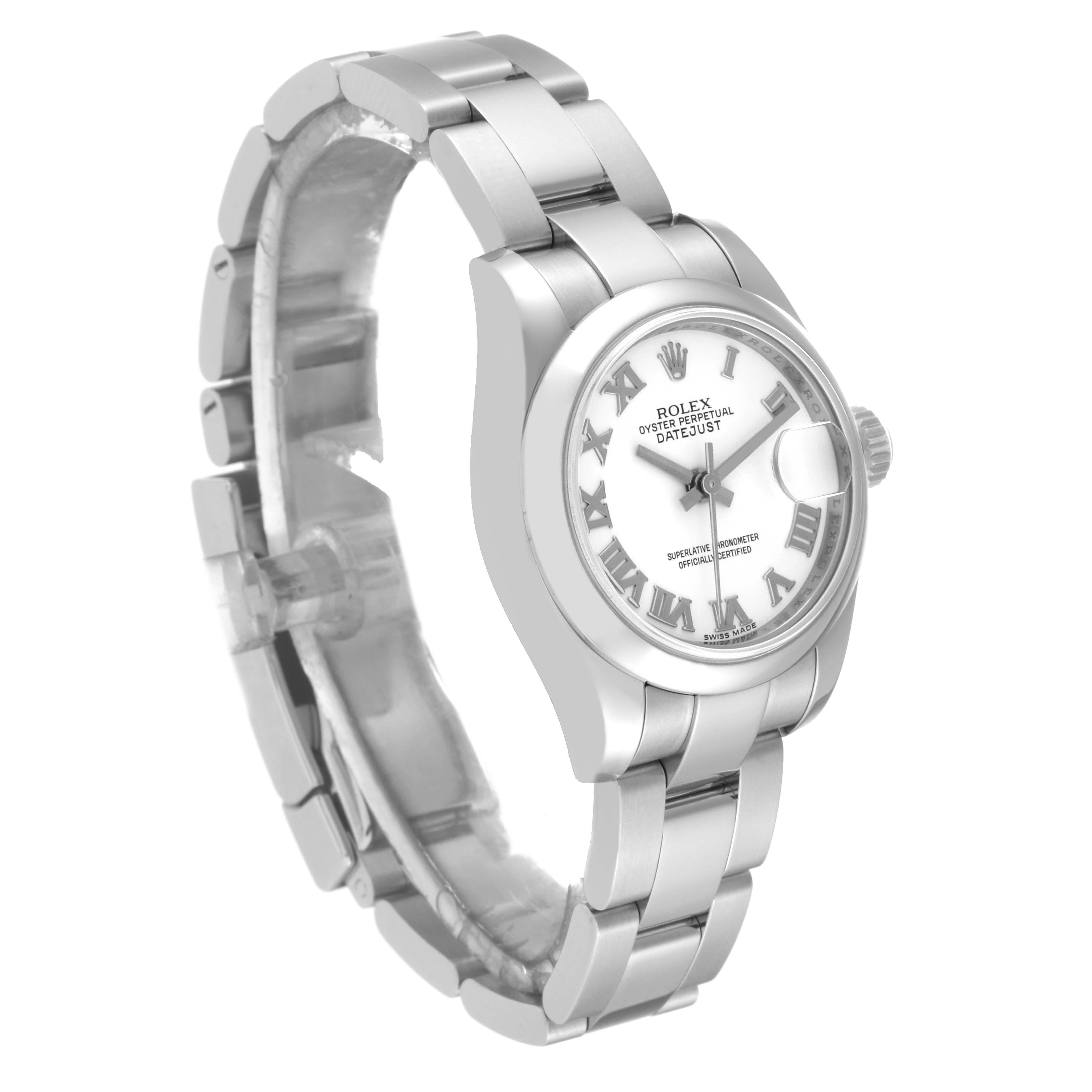 Rolex Datejust 26 White Dial Oyster Bracelet Steel Ladies Watch 179160 2