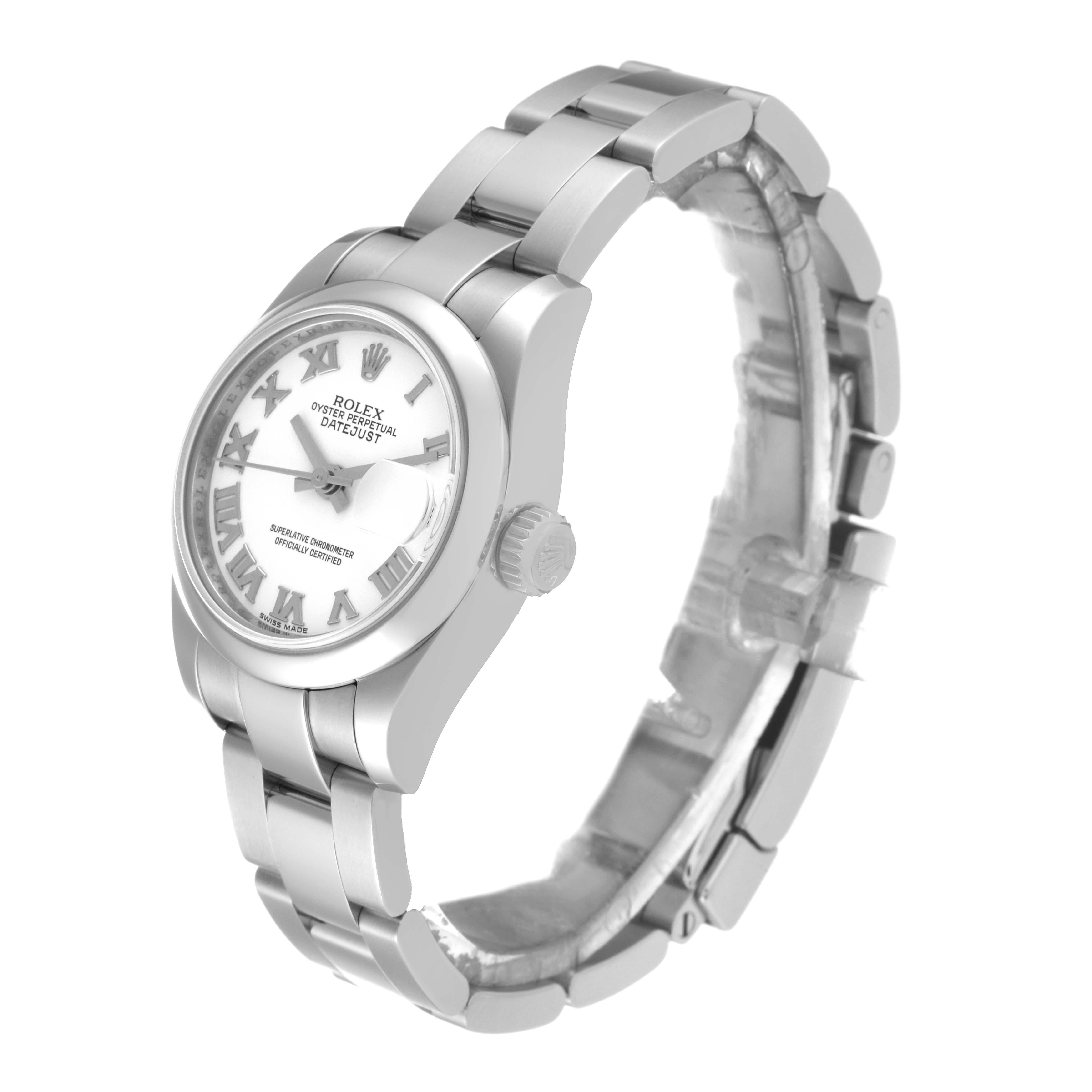 Rolex Datejust 26 White Dial Oyster Bracelet Steel Ladies Watch 179160 4