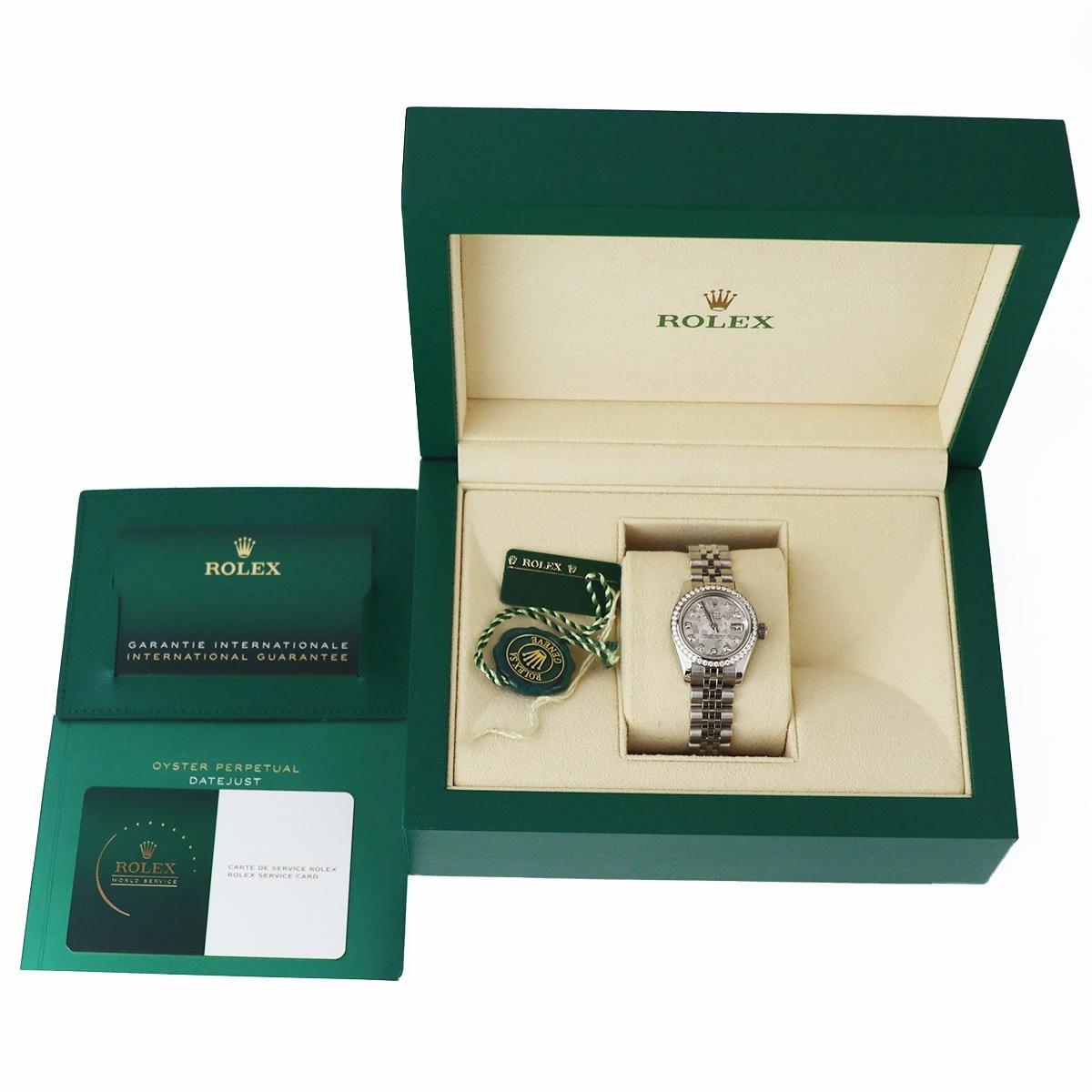 Rolex Datejust 26mm 179384G Diamante SS Argento Oro Cristallo Quadrante in vendita 5