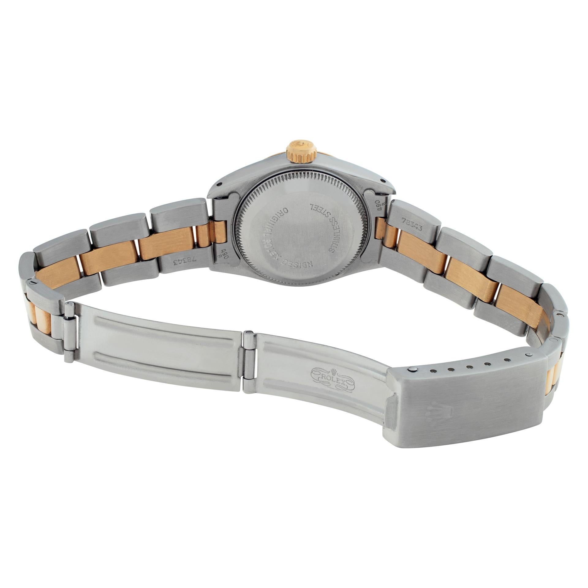 Women's Rolex Datejust 18k Gold & Stainless Steel Wristwatch Ref 69173