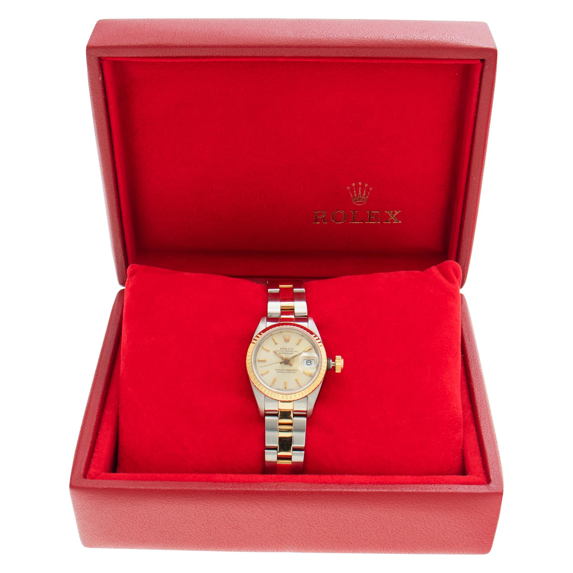 Rolex Datejust 18k Gold & Stainless Steel Wristwatch Ref 69173 1