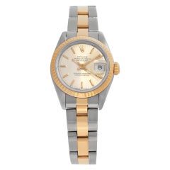 Rolex Datejust 18k Gold & Stainless Steel Wristwatch Ref 69173