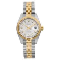 Reloj Rolex Datejust 26mm 18k Oro Acero Jubileo Esfera Plata Señora 179173