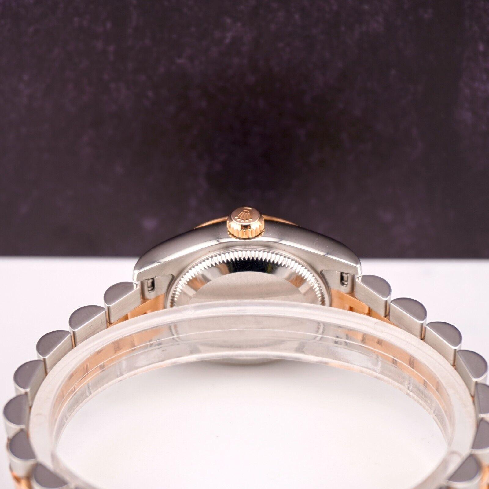 Rolex Datejust 26mm 18k Rose Gold & Steel Fluted Jubilee Black Dial Watch 179171 For Sale 3