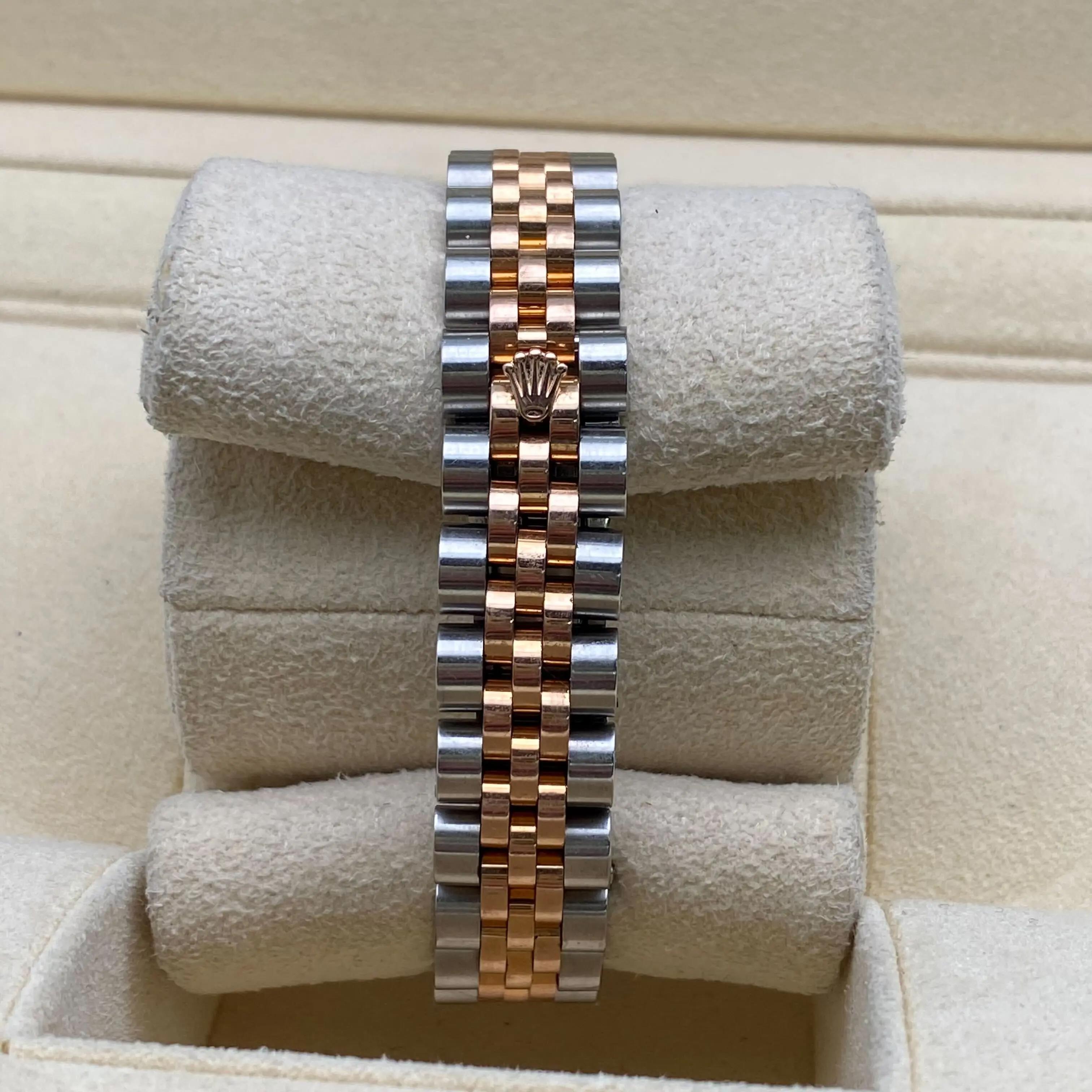 Reloj Rolex Datejust 26mm 18k Rose Gold Steel Jubilee Diamond Dial 179171 en venta 1