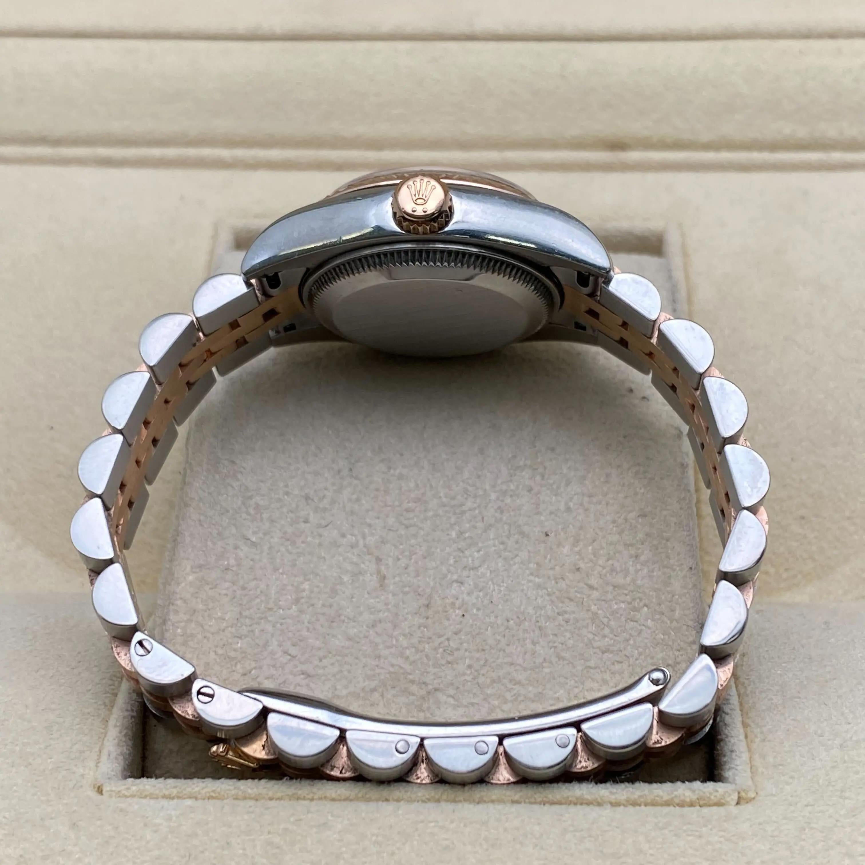 Reloj Rolex Datejust 26mm 18k Rose Gold Steel Jubilee Diamond Dial 179171 en venta 2