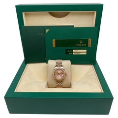 Rolex Datejust 26mm 18k Rose Gold Steel Jubilee Diamond Dial Watch 179171