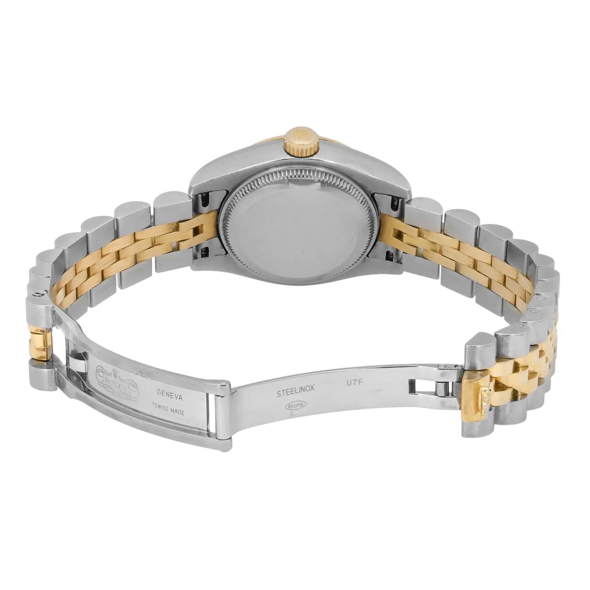 Rolex Datejust 26mm Or jaune 18k Acier Cadran bleu Montre automatique 179173 en vente 1