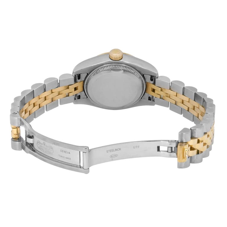 Rolex Datejust 26mm oro giallo 18k acciaio quadrante blu orologio  automatico 179173